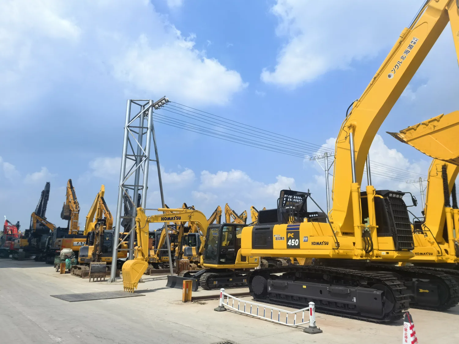 Aerial view of the Anhui Gangya yard in Hefei, China